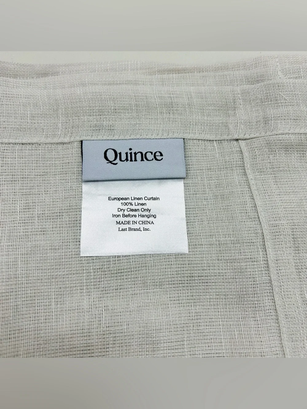 NWT QUINCE Set Of 2 48x108 European Linen Sheer Curtains Cloud 8642